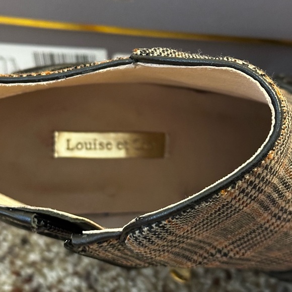 NIB- LOUISE ET CIE   Shiro Bootie In Natural Plaid/ Black - Picture 7 of 8